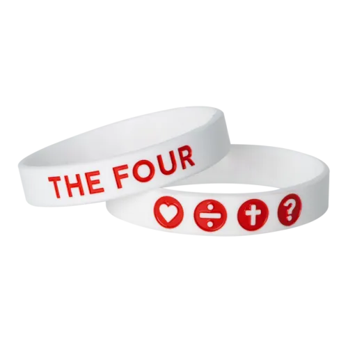 THE FOUR - ARMBAND WEISS/ROT 190MM