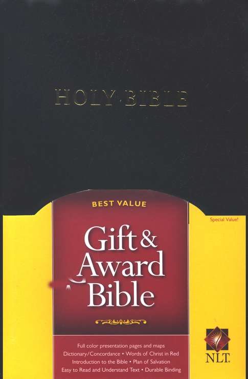 Anglais, Bible, New Living Translation, similicuir, noire, tranche blanche - NLT Gift & Award...