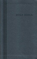 Anglais, Reference Bible KJV - similicuir, gris acier, tranche argent