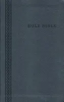 Anglais, Reference Bible KJV - similicuir, gris acier, tranche argent