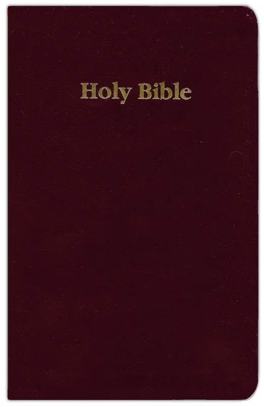 Anglais, Bible KJV, cuir, bordeaux