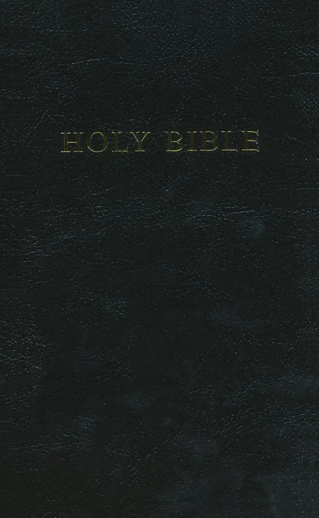 Anglais, Bible KJV, très gros caractères, similicuir, noire, tranche or