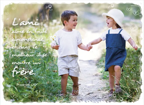 Magnet « L'ami aime en toute circonstance » - Pr 17.17