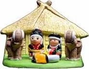 CRECHE CERAMIQUE THAILANDE 7X9 CM