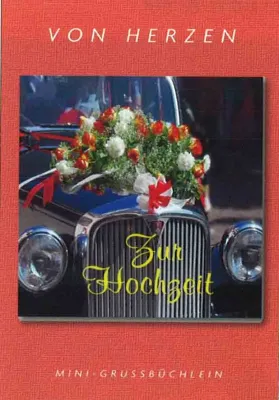 KARTE MIT MINI-GRUSSBÜCHLEIN - ZUR HOCHZEIT