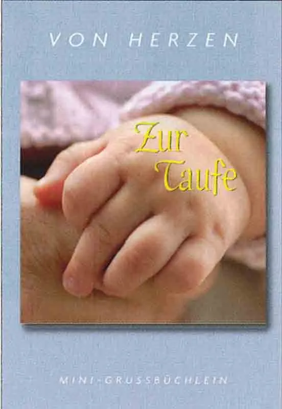 Von Herzen zur Taufe - Karte mit Mini-Grussbüchlein