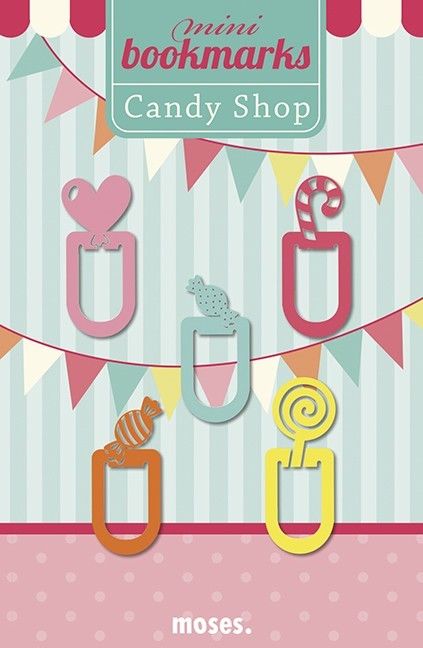 MARQUE PAGES CANDY SHOP - LOT DE 5