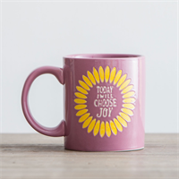 TASSE ROSE ET JAUNE "CHOOSE JOY."- 350 ML