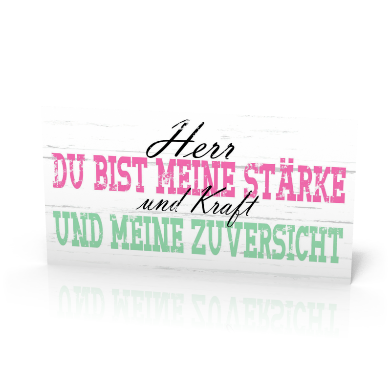 Wandschmuckschild Vintage "Herr, du bist meine Stärke…"