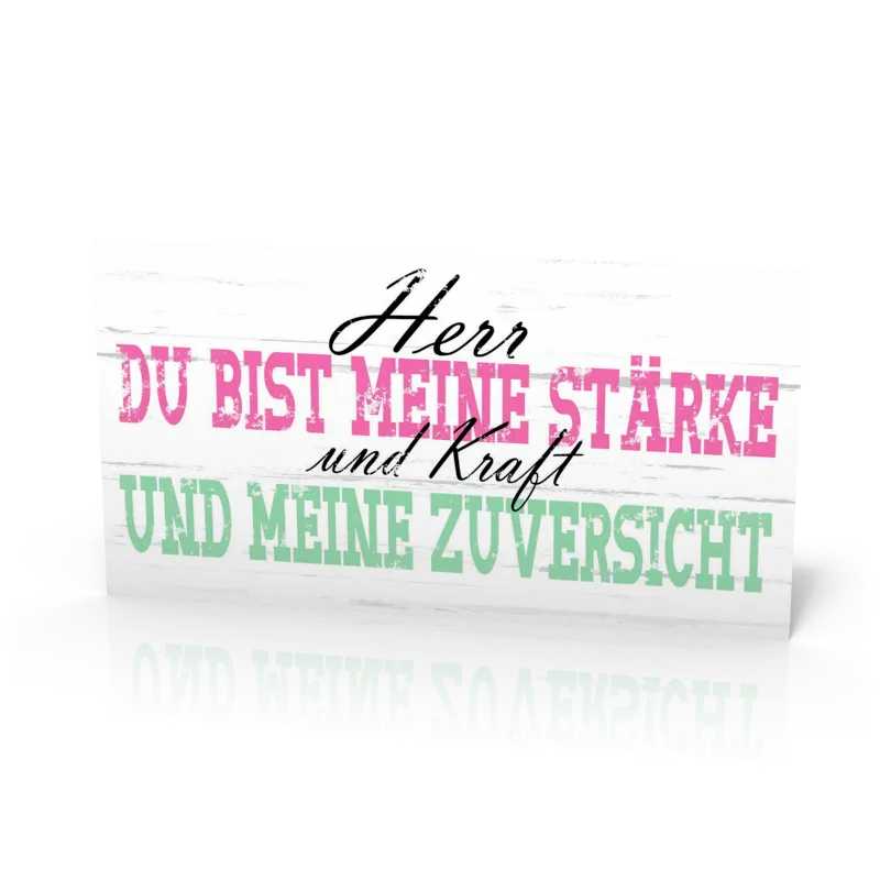 Wandschmuckschild Vintage "Herr, du bist meine Stärke…"