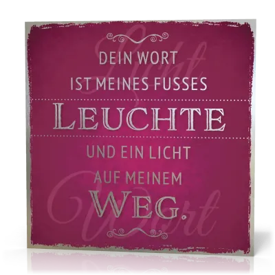 Metalltafel Ein Licht auf meinem Weg - 13 x 13 cm