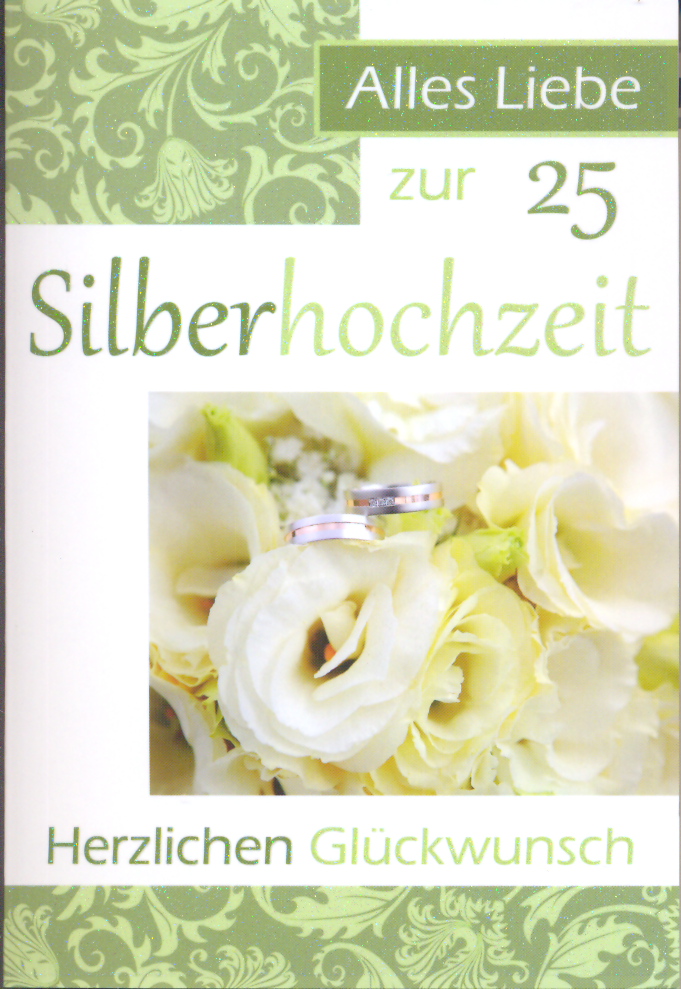 Faltkarte Silberhochzeit - 6 verschiedene Karten