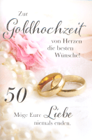 Faltkarte Goldhochzeit - 6 verschiedene Karten