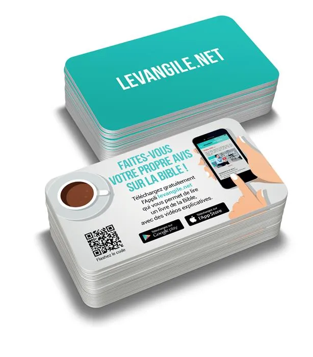 Cartes pour l'appli mobile levangile.net - (Pack de 20)