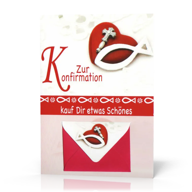 Doppelkarte Konfirmation Kauf Dir etwas Schönes PG5
