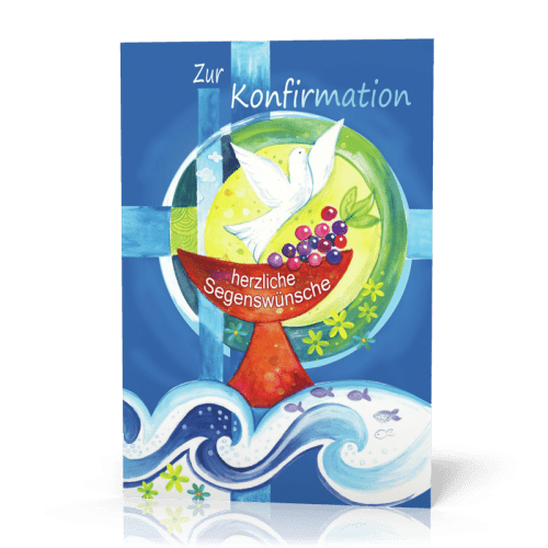 Doppelkarte Konfirmation Taube PG5
