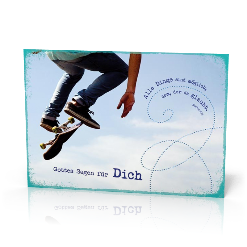 Doppelkarte biblischen Unterricht Skateboarder