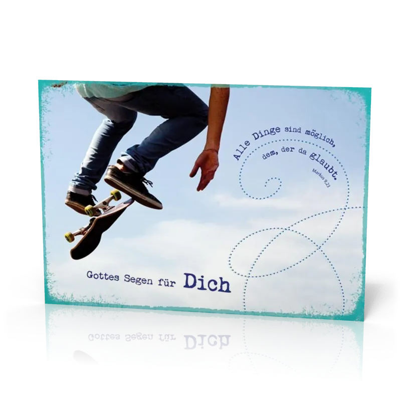 Doppelkarte biblischen Unterricht Skateboarder