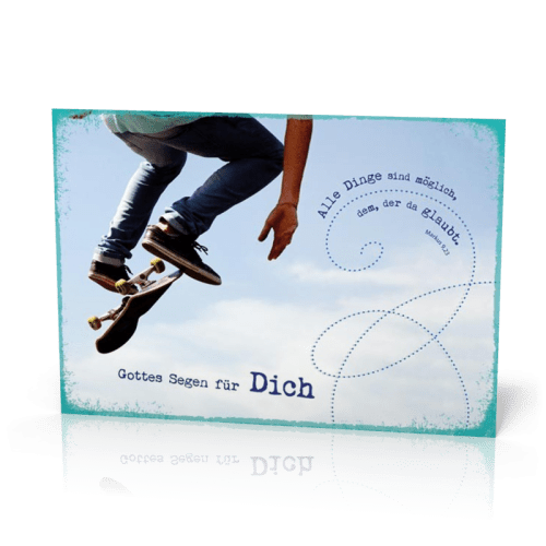 Doppelkarte biblischen Unterricht Skateboarder