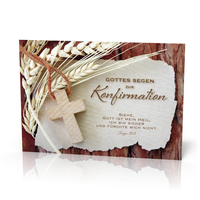 Doppelkarte Konfirmation Holzkreuz