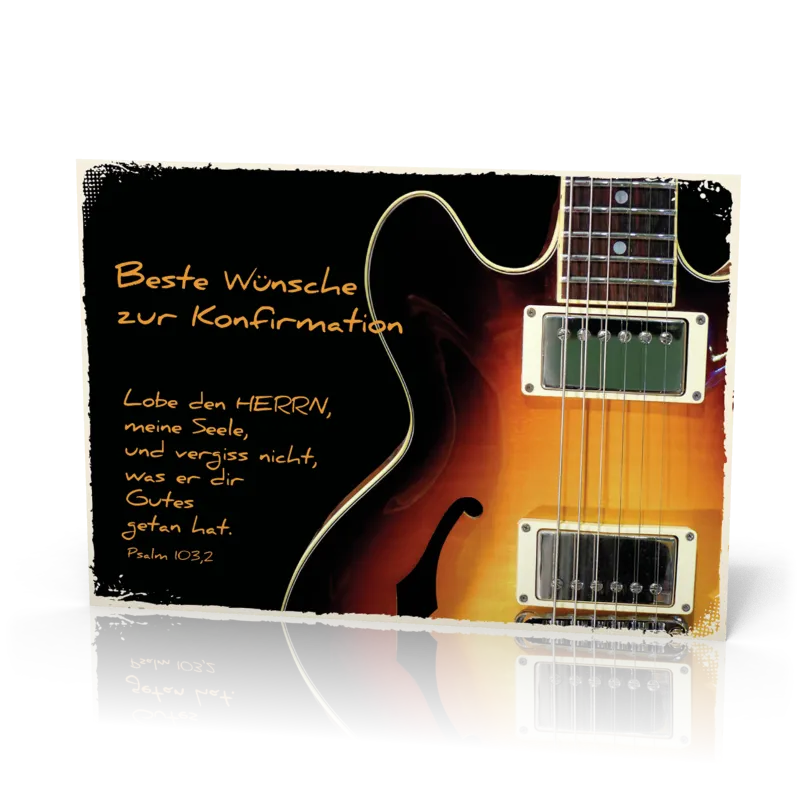 Doppelkarte Einsegnung Gitarre