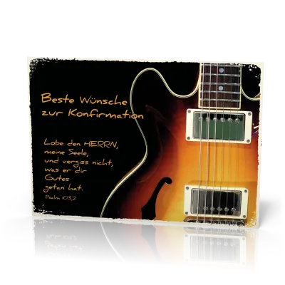 Doppelkarte biblischen Unterricht Gitarre