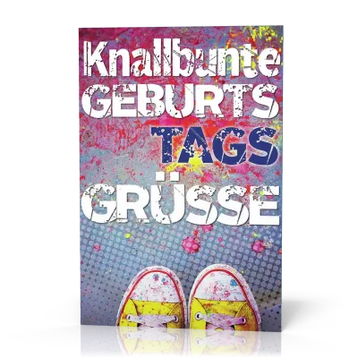 Doppelkarte Knallbunte Schuhe PG11