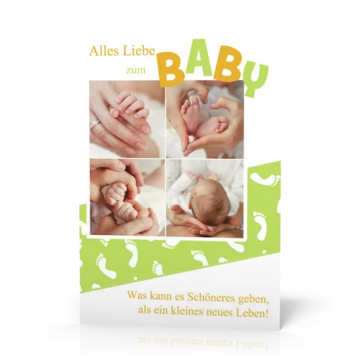 Doppelkarte Kleine Füße große Hand PG11