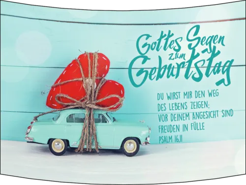 Aufstell Karte Geburtstag Oldtimer mit Herz