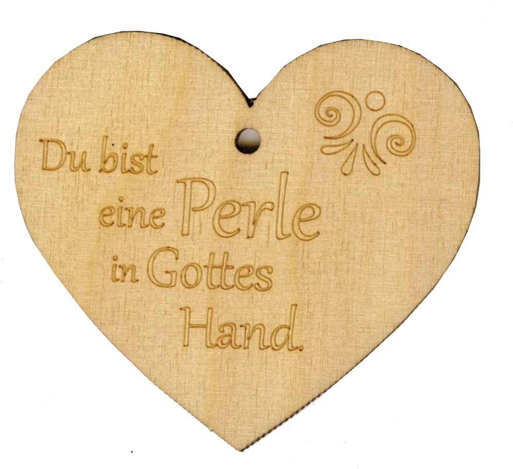 Holzherz Du bist eine Perle