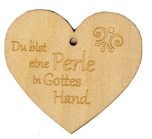 Holzherz Du bist eine Perle