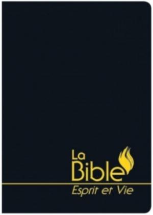 Bible d'étude Segond 1910 Esprit et Vie, grand format, noire - couverture souple, flexa, tranche or