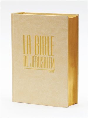 BIBLE DE JÉRUSALEM MOYEN FORMAT  RELIEE BLANCHE TRANCHE DORÉE