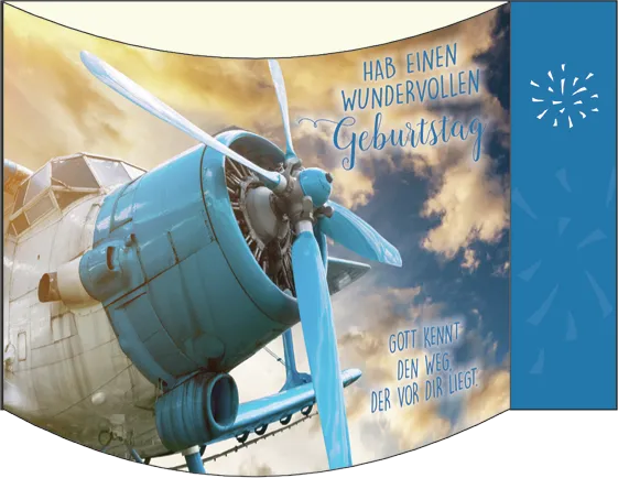 Aufstell Karte Flugzeug Klassiker