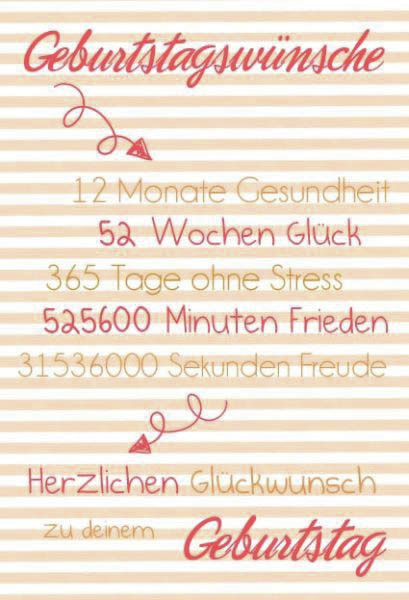 Doppelkarte Geburtstagswünsche PG11