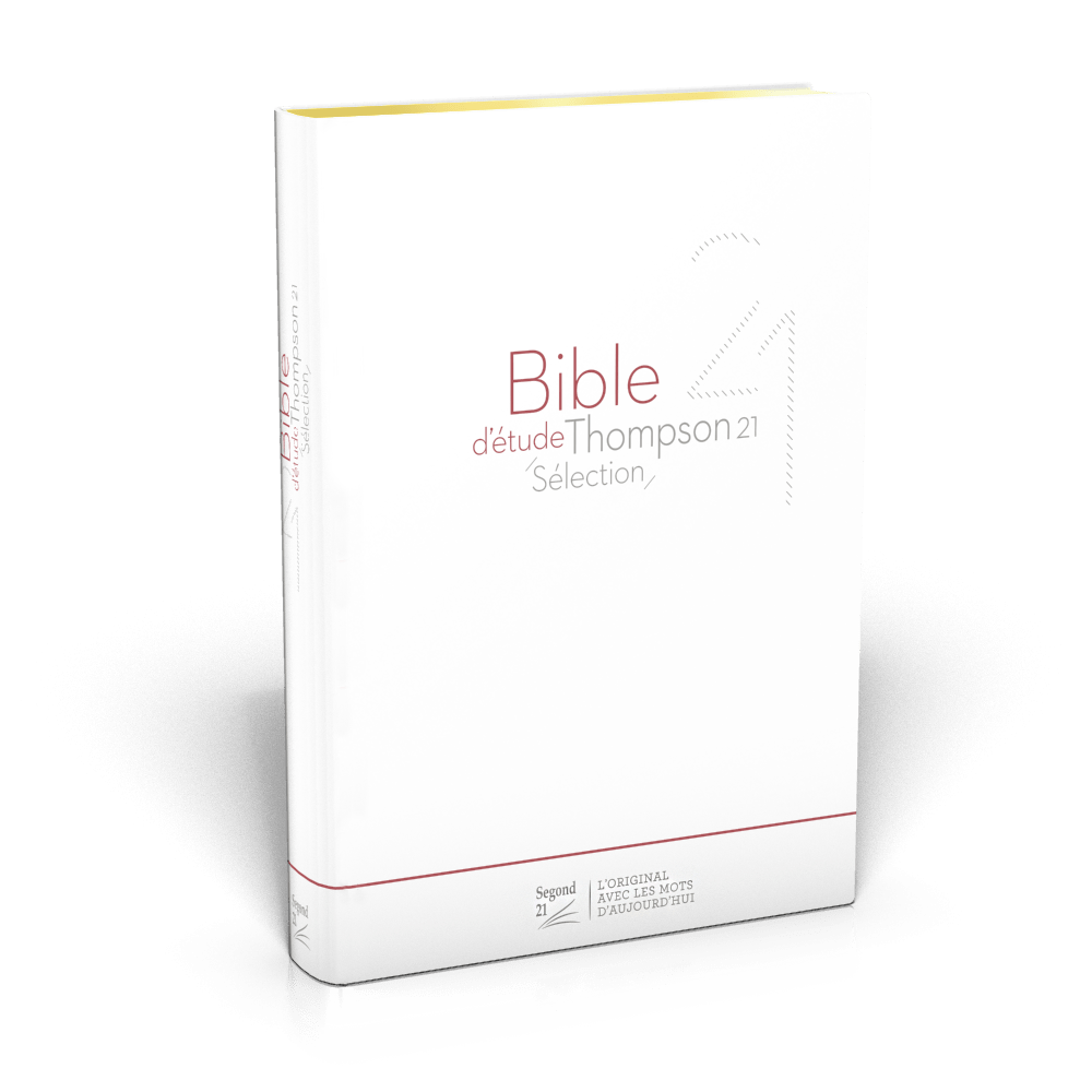 Bible d'étude Thompson 21 Sélection, blanche -  couverture souple, tranches or