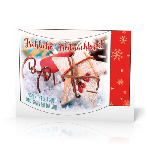 Aufstell Karte Weihnachten Fröhliche Weihnachtszeit