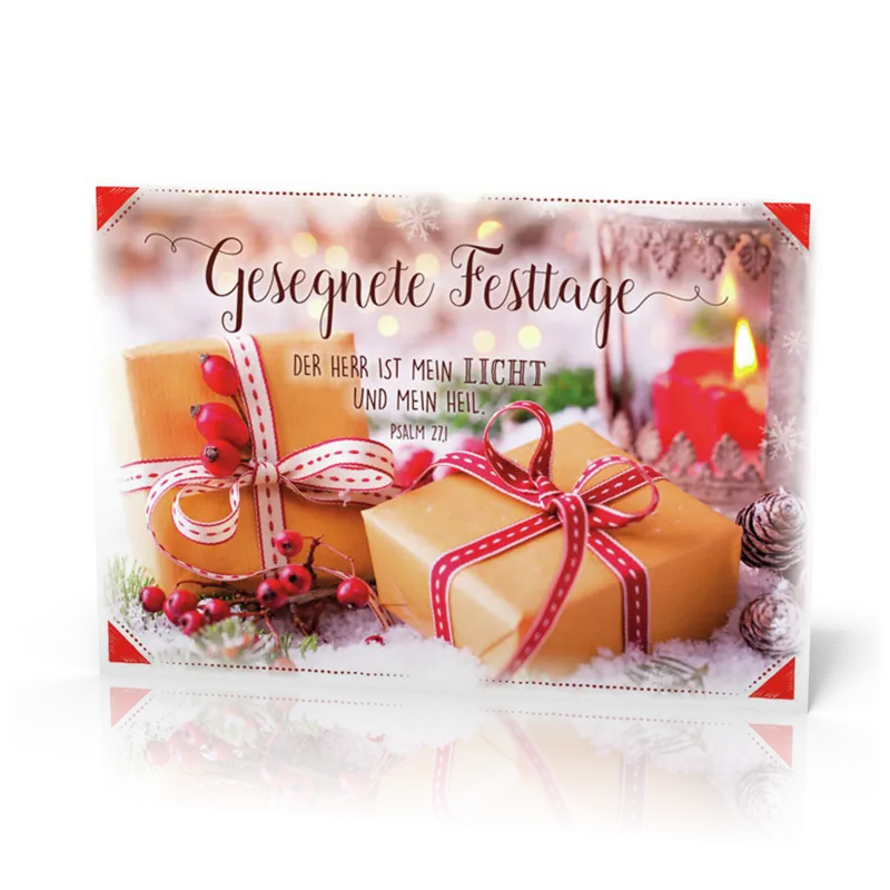 Doppelkarte Weihnachten, Päckchen