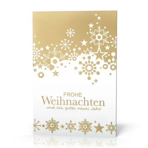 Doppelkarte Weihnachten Schneeflocken PG5