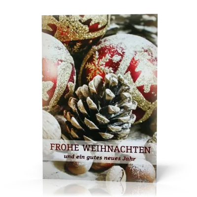 Doppelkarte Weihnachten Tannenzapfen PG4