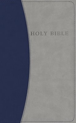 Anglais, Bible King James Version, très gros caractères, similicuir, bleue/grise