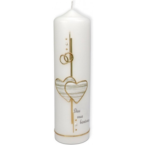 Bougie de mariage «Dieu vous bénisse»