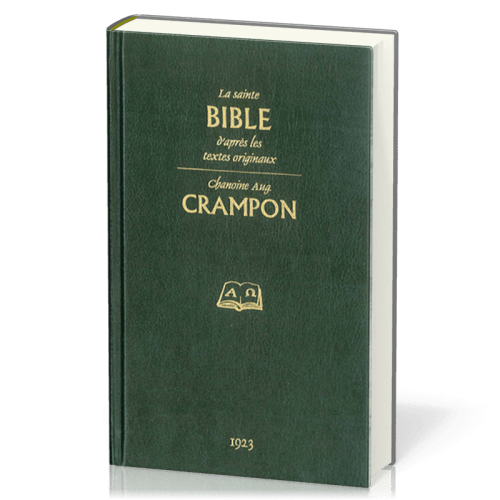 Bible Crampon 1923, verte - couverture rigide avec étui