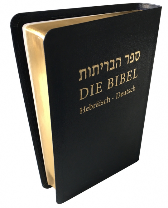 Hébreu-Allemand, Bible, cuir, flexible