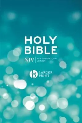 Anglais, Bible, NIV, grands caractères, bleue, rigide - Larger Print Blue Hardback Bible