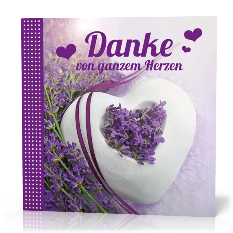 Minibuch 7 x 7 cm Danke von ganzem herzen