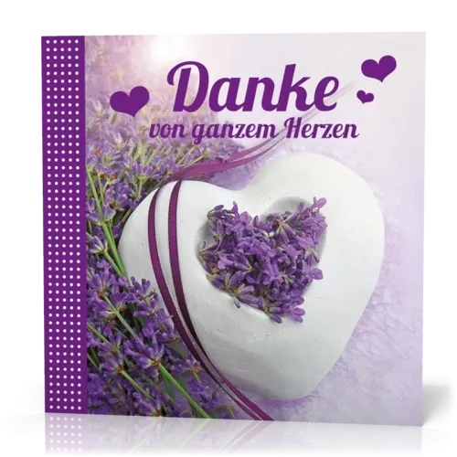 Minibuch 7 x 7 cm Danke von ganzem herzen