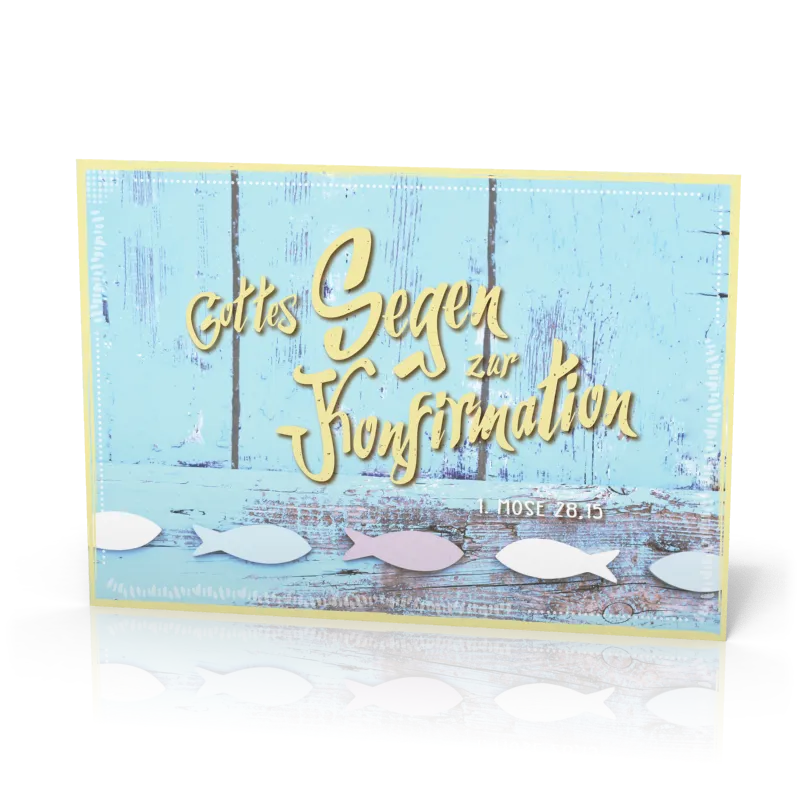 Doppelkarte Konfirmation Fische