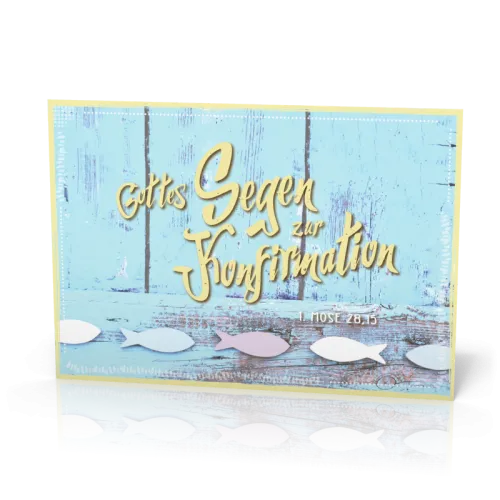 Doppelkarte Konfirmation Fische
