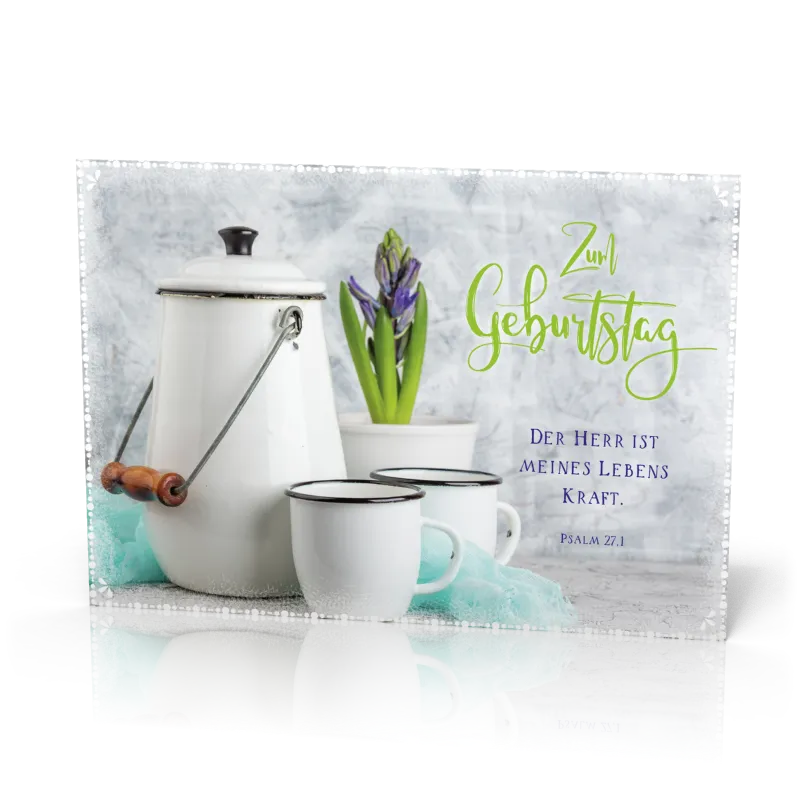 Doppelkarte Email Milchkanne